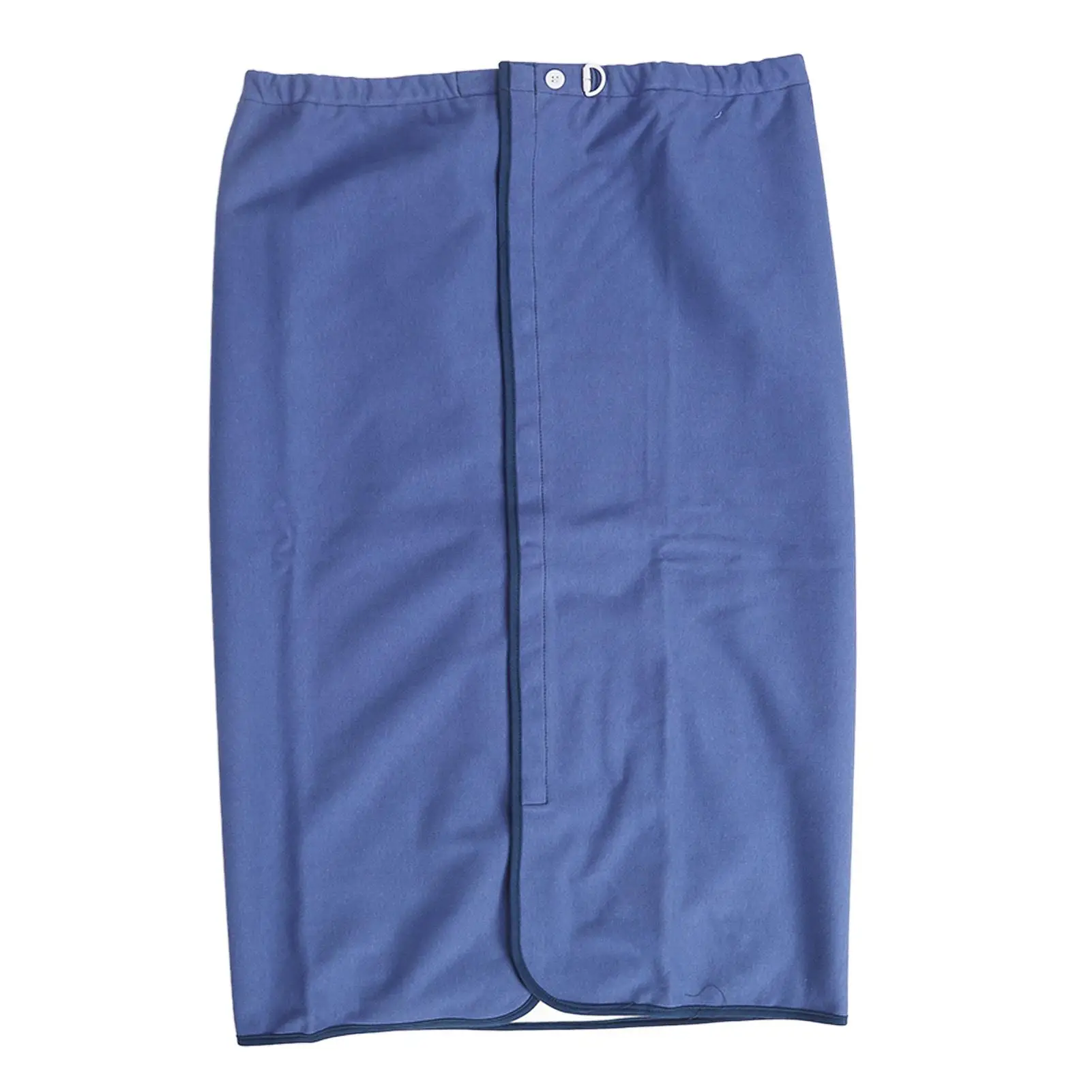 

Носимая юбка-подгузник для взрослых, открытый дизайн, регулируемая талия, темно-синяя хлопковая ткань для детей и пожилых людей