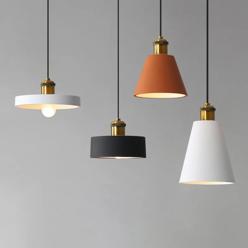 

Retro industrial Style Pendant Light Modern Simplicity Pendant Lamps Macaron Dining Room Bedroom Bedside Hanging Chandelier