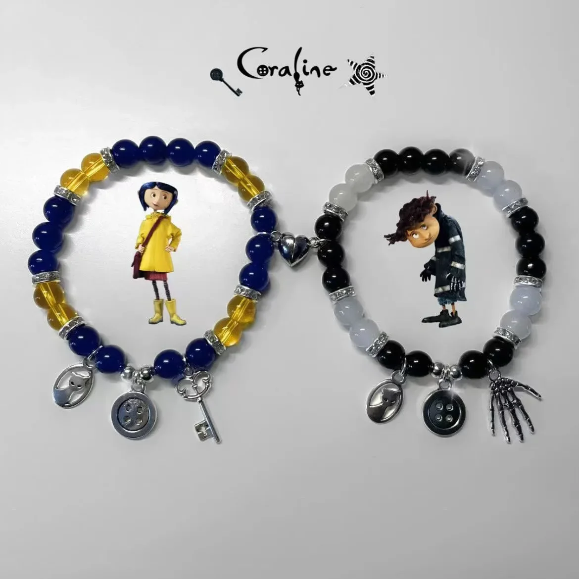 NEW Coraline and Wybie Matching Se bracelet  Y2k handmade!!‍