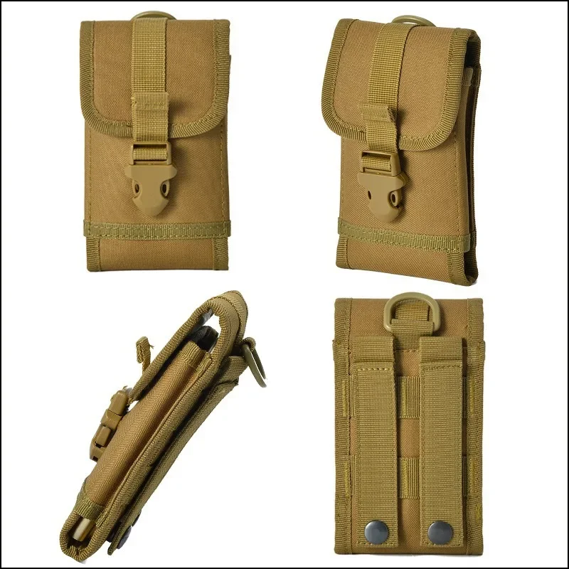 

Тактическая поясная сумка MOLLE, прочная нейлоновая поясная сумка для телефона, водонепроницаемая уличная универсальная сумка для пеших прогулок, кемпинга, охоты EDC