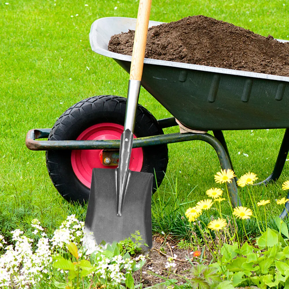 Steel Garden Shovels 2 Pack High Carbon Hand Trowels for Planting Weeding Soil Loosening Yard Tools