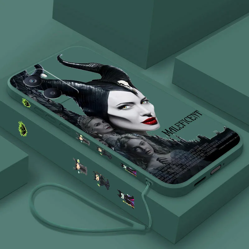 Disney Maleficent Liquid Left Rope Phone Case OPPO A1K 5 9 12 72 52 31 53 73 93 94 74 16 54 55 76 57 96 15 Shell Soft Cover Capa