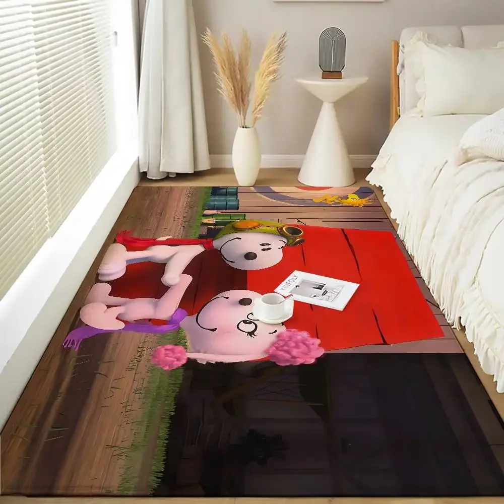 Cute S-Snoopys Floor Mats Home Laundry Rug Carpet For Living Room Decor Lounge Area Anti-slip Foot Mat Entrance Doormat view 3