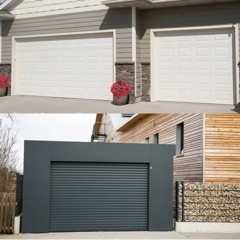 Sixinalu Garage Door Entry Security Building Entrance Bi-Folding Doors Aluminum Profile Double Glazed Custom Home Decor Deposit