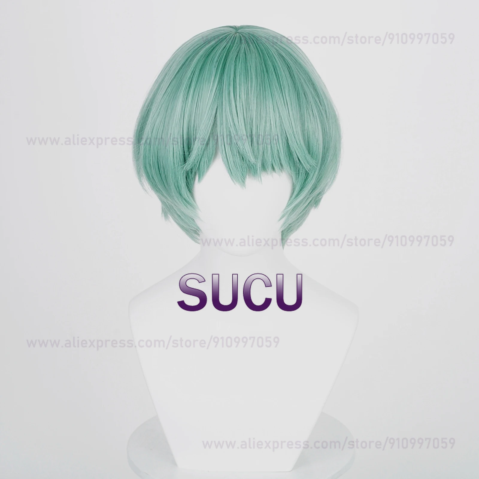 Saja Boys Baby คอสเพลย์วิกผมภาพยนตร์ 30 ซม.สั้นผู้ชายสีเขียวผมปีศาจเด็กคอสเพลย์วิกผมหมวกวิกผมฟรี