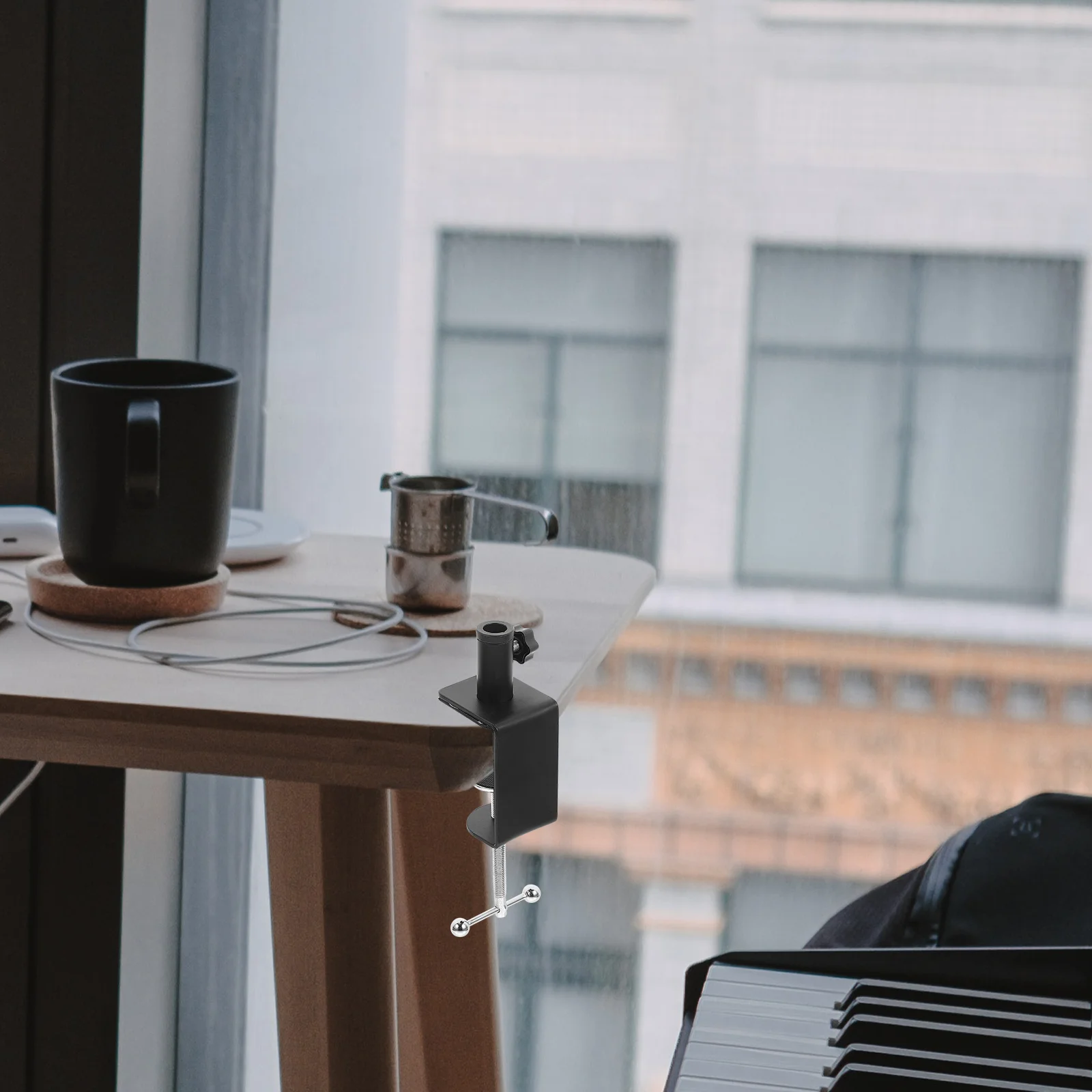 Desktop Fixing Bracket Durable Table Mount Clamp C-shape Retaining Clips Stand Heavy Duty Mounting Plastic Boom Mic