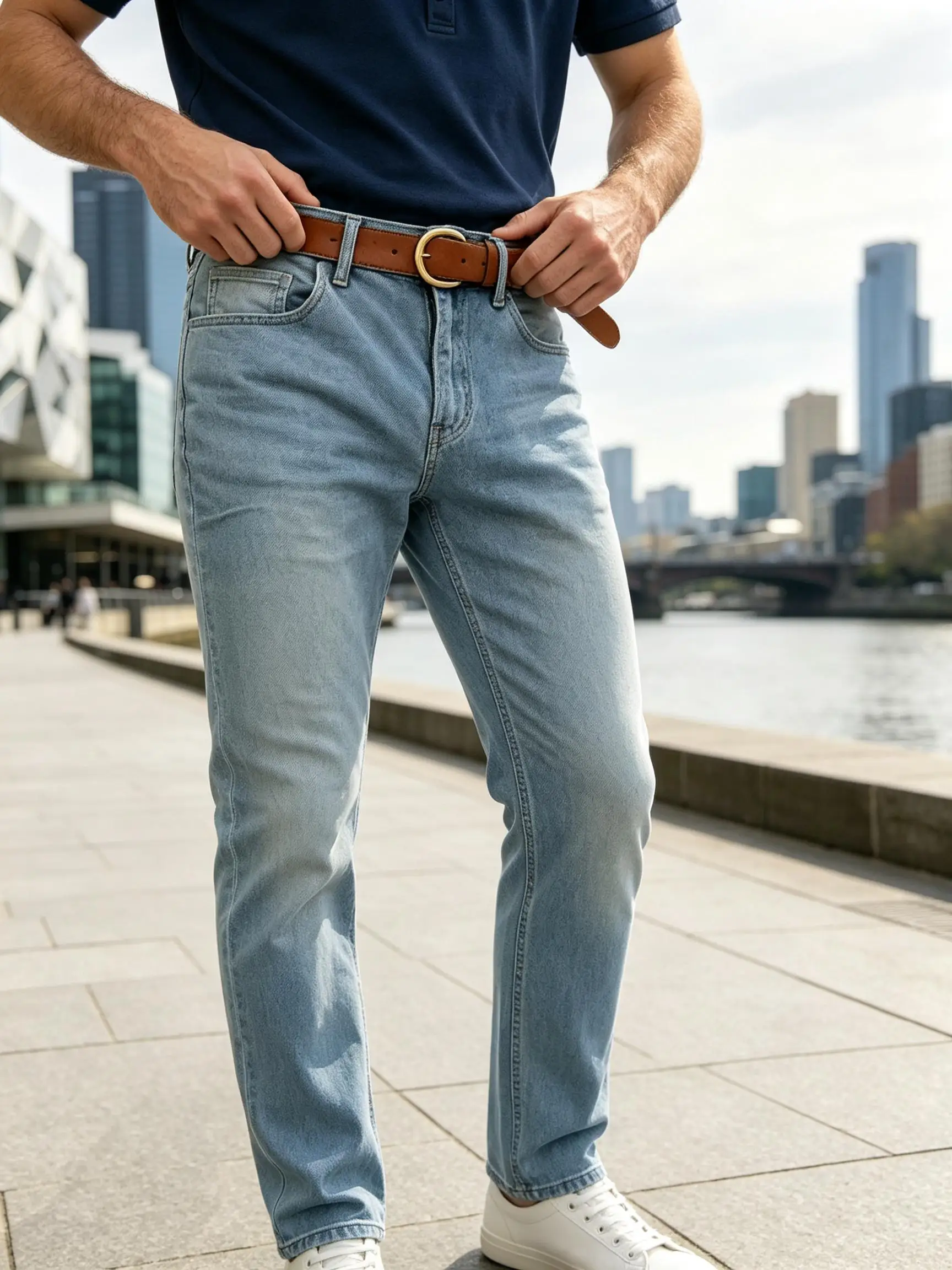 Dark Wash Y2K Jeans for Men, Trend American Streetwear Pants, Sweet Gift for Boyfriend