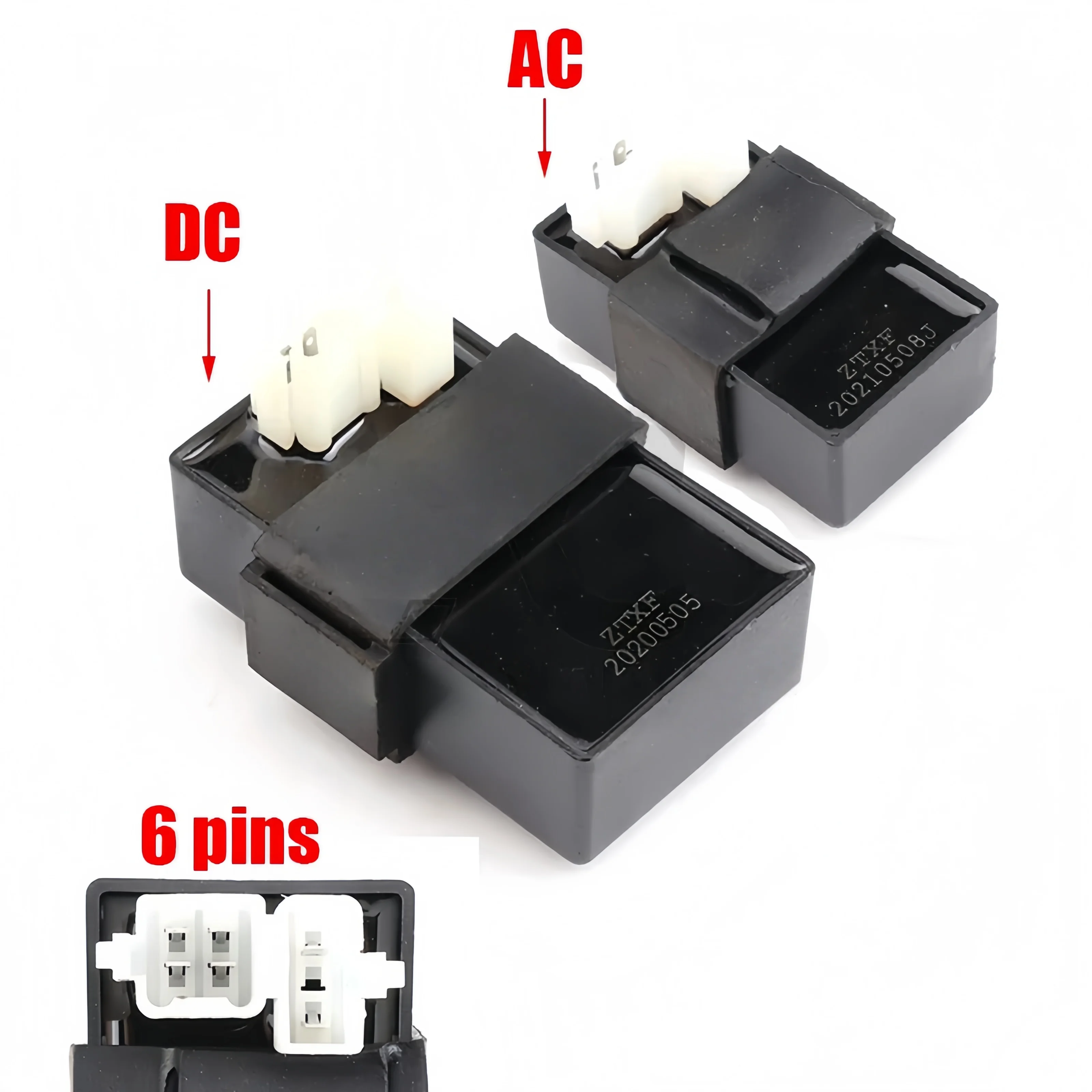 

AC/DC Ignition CDI Box 6-Pin Replacement for CG125cc 150cc 200cc 250cc ATV Quads Dirt Bike Kart Off-Road Motorcycle Accessories