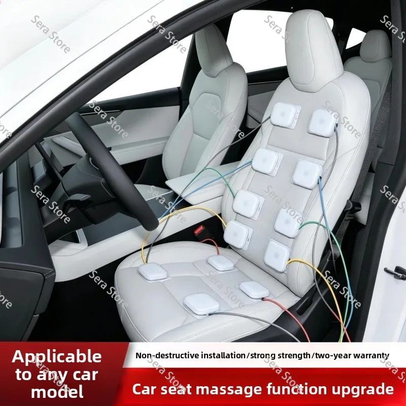 12-Point Air Massage Car Seat Cushion, Adjustable Lumbar Support Waist Pillow, Ergonomic Car Sea Massager for Driver