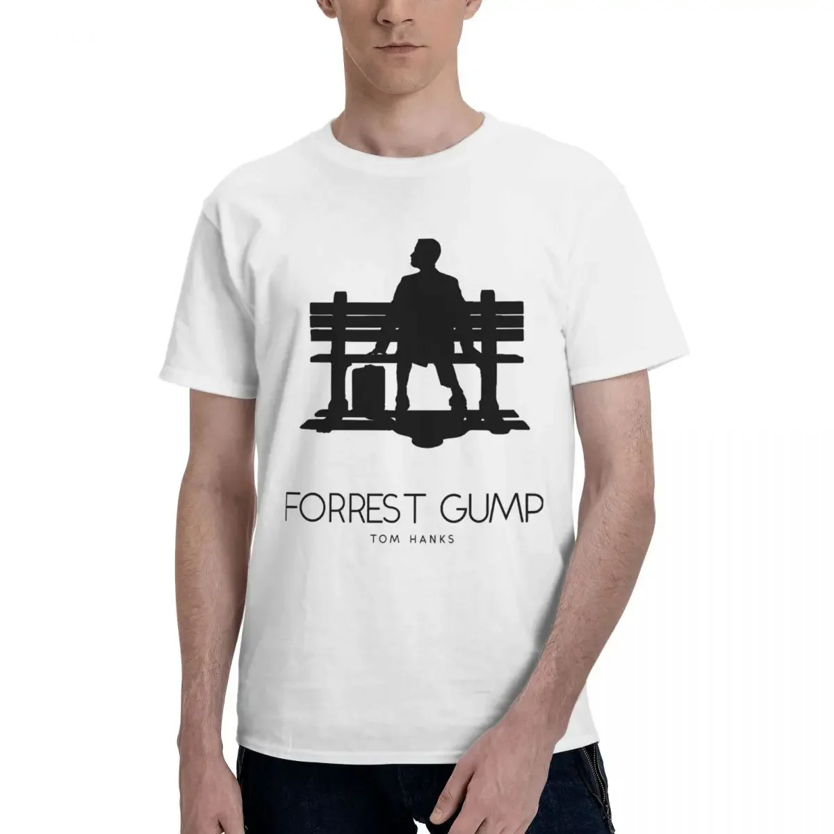 Forrest Gump Bench Movie T Shirts Graphic Y2K Pops Customized Mens Women T Shirt Clothing