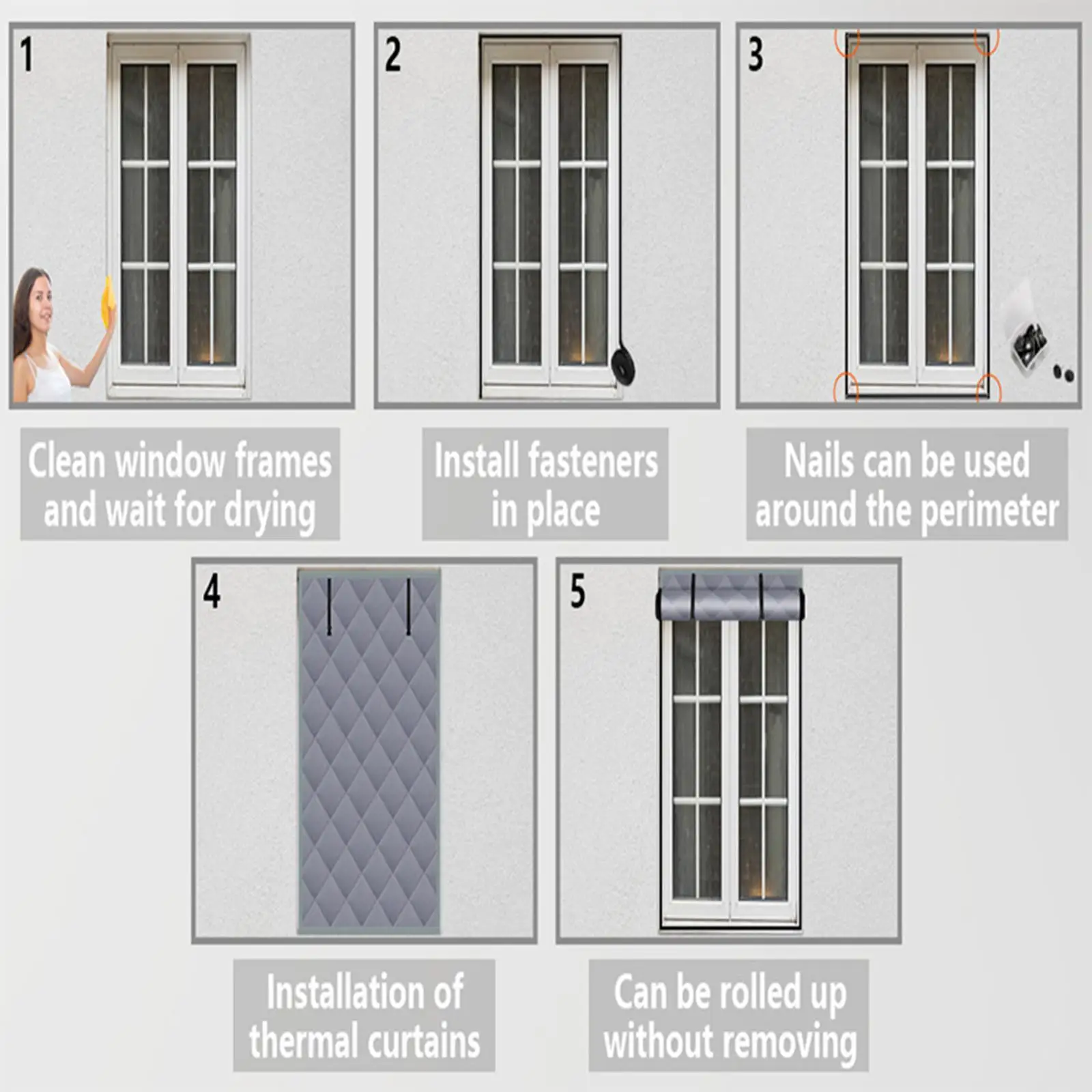 Thermal Window Cover for Weatherproofing Window Insulation Window Cover