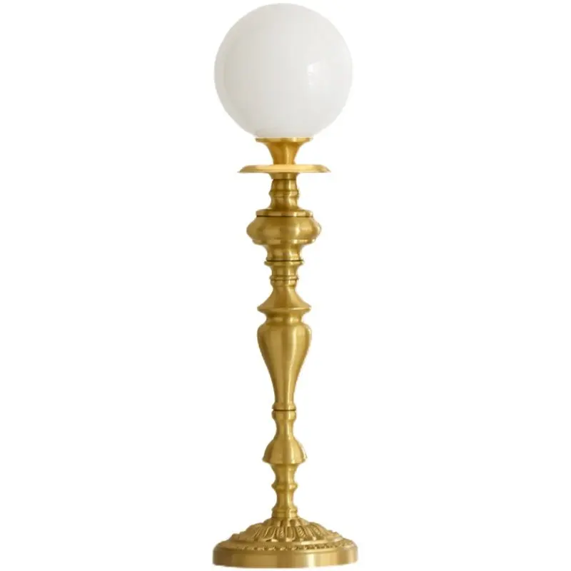 American pure copper candlestick lamp hotel villa banquet hall suite large living room floor lamp retro lamp