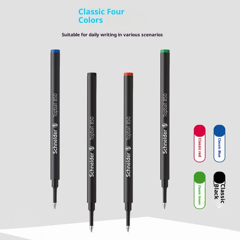 Schneider Topball 850 Ballpoint Pen Refill,0.5 Ink Refill,Fast-Drying Anti-Smudge Smooth Writing,Leak-Proof Extra Large Capacity