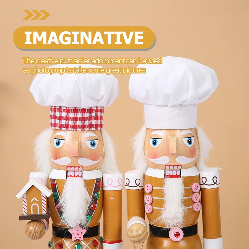 

Wooden Nutcracker Puppet Xmas nament Creative Home Decor Hotel Restaurant Beautiful Room Adornment Christmas Table Top Desktop