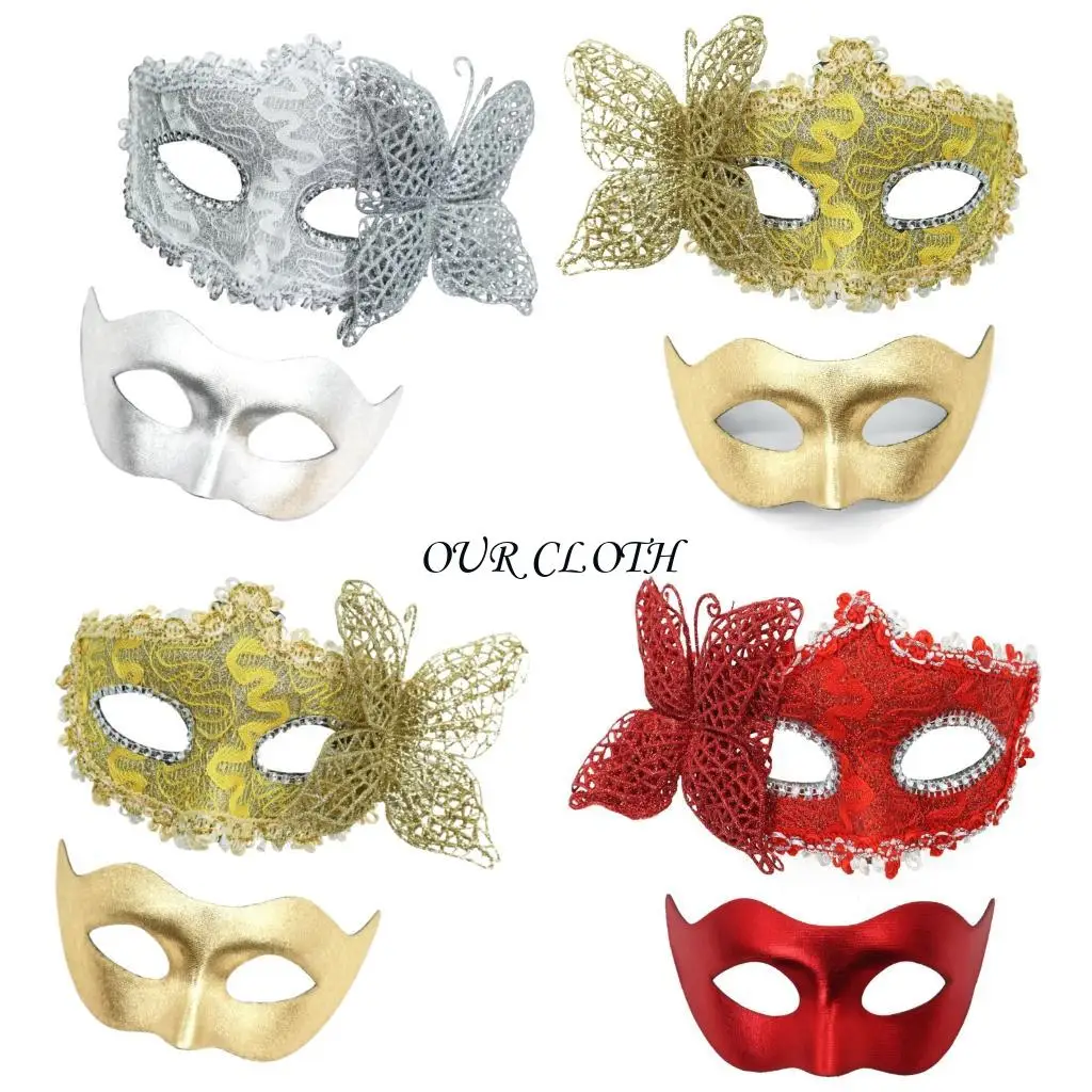 

Couple Masquerade Mask Halloween Costume Mask Masquerade Eye Mask For Women Men Y1AC
