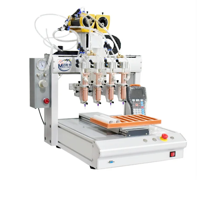 High Precision Multi-head 3 Axis Dispensing Machine Automatic Glue Dispenser 0.02mm Repeat Accuracy 250 kW 220V Engine Gear