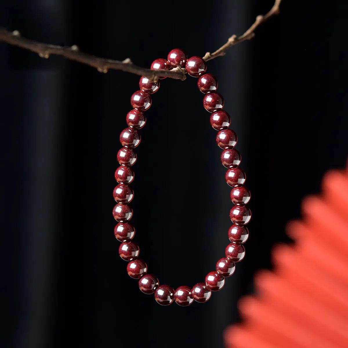 Genuine Goods Raw Ore Cinnabar Bracelet Year of Birth Purple Gold Cinnabar Bracelet Couple Jewelry Gift