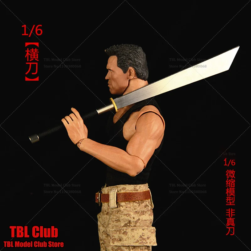 

1/6 Scale Male Mini-Weapon Toys Underworld Gangsters Horizontal Knife Hong Kong TV For 12-inch Action Figure Soldier Scene Props