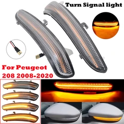 Per Peugeot 208 2008 per Citroen C3 C4 2PCS Dynamic LED Side Mirror Blinker Lights indicatori di direzione sequenziali