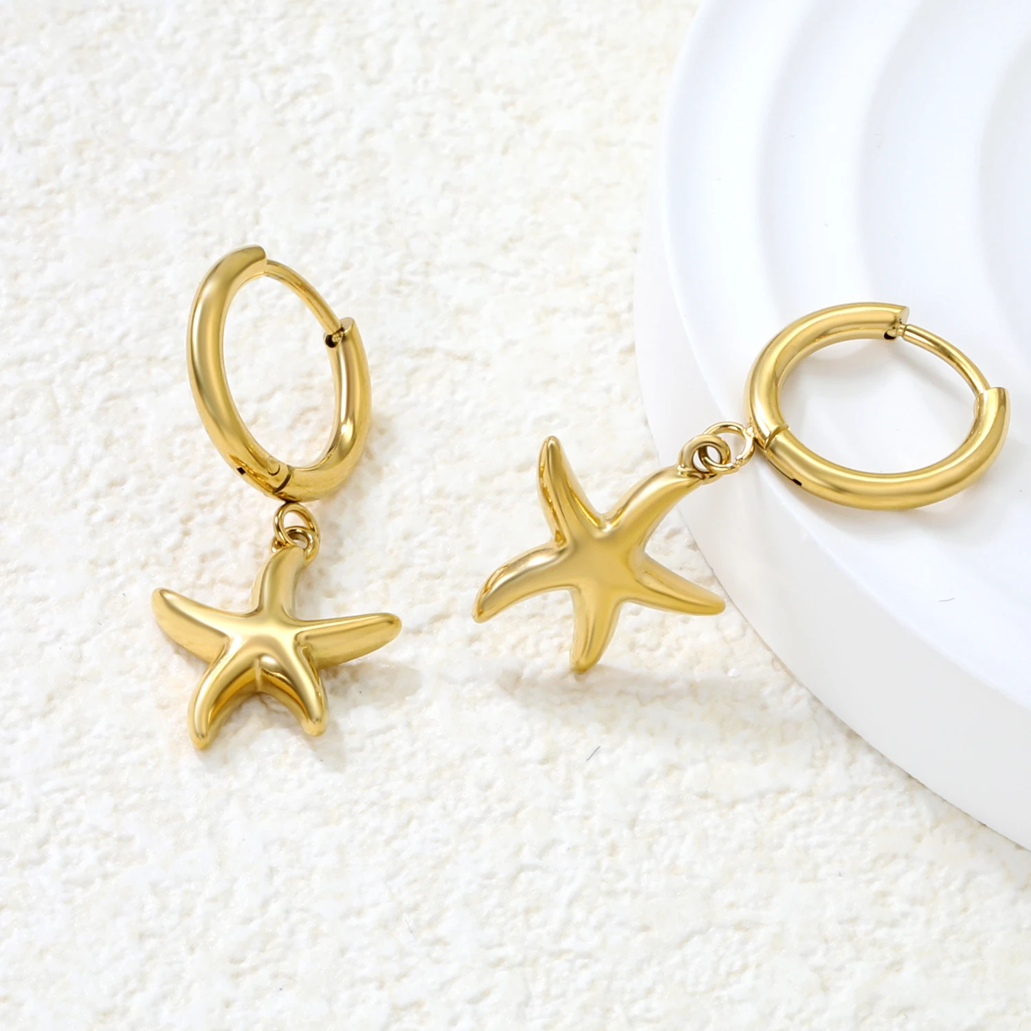 LUXUSTEEL Deniz Yıldızı Kabukl - Conch Earring Hoop incelemesi ve fiyatı