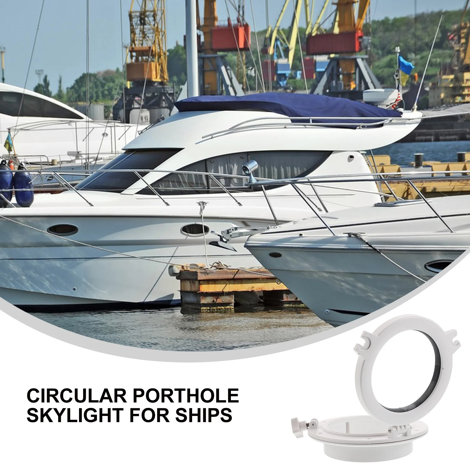 

Boat Marine Round Porthole 8.45 Inch Circular Window Yacht Rv Replacement Hatch Cabin Insert High Corrosion Resistance