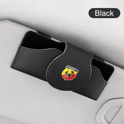 Car Sun Visor Glasses Box Sunglasses Storage Box Organizer Clip for ABARTH 595 695 500 124 Spider PUNTO Auto Accessories