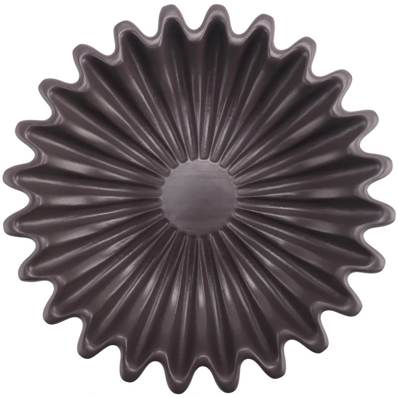 Fluted Ruffle Decorative Bowl - Home Decor Accents For Living Room Styling Coffee Table Bookshelf And Console Large-B Durable