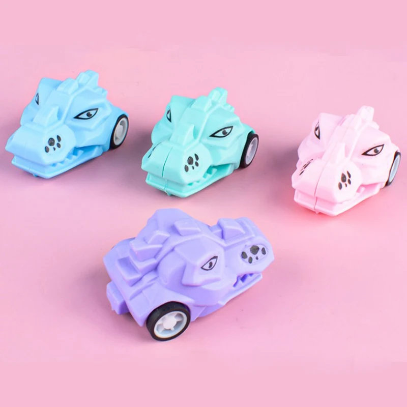 1PC Random Cartoon Animal Shape Mini Children Back To The Car Small Toys Boys And Girls Educational Inertia Mini Car Toys