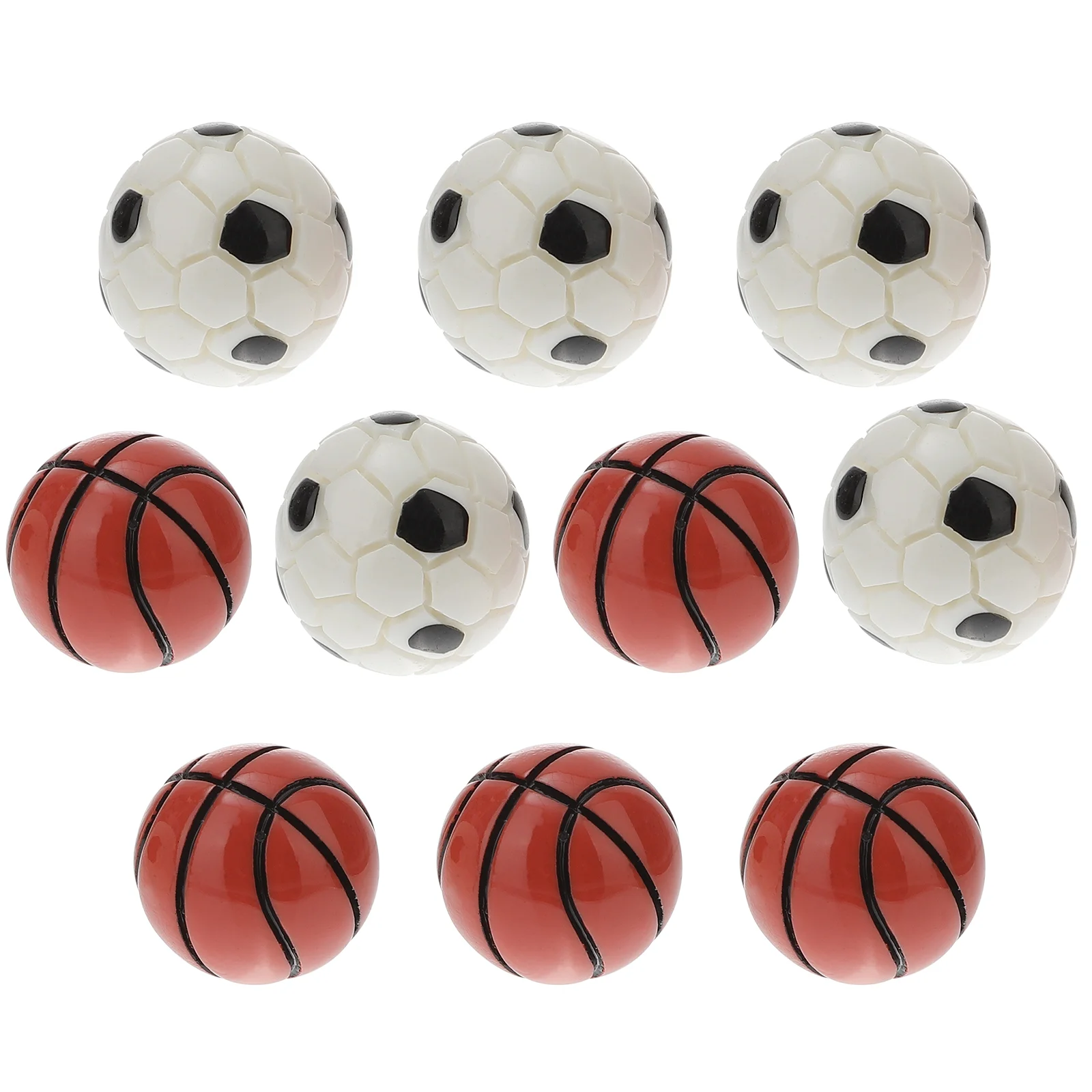 10 pçs mini brinquedo de futebol basquete crianças futebol pequena casa modelo acessório campo fadas