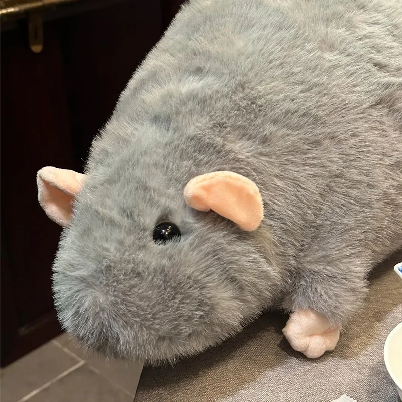 Creative 40/55/90cm Big Mouse Doll Plush Cartoon Flower Branch Rat Doll Oversized Soft Animal Figure Kids Gift Birthday