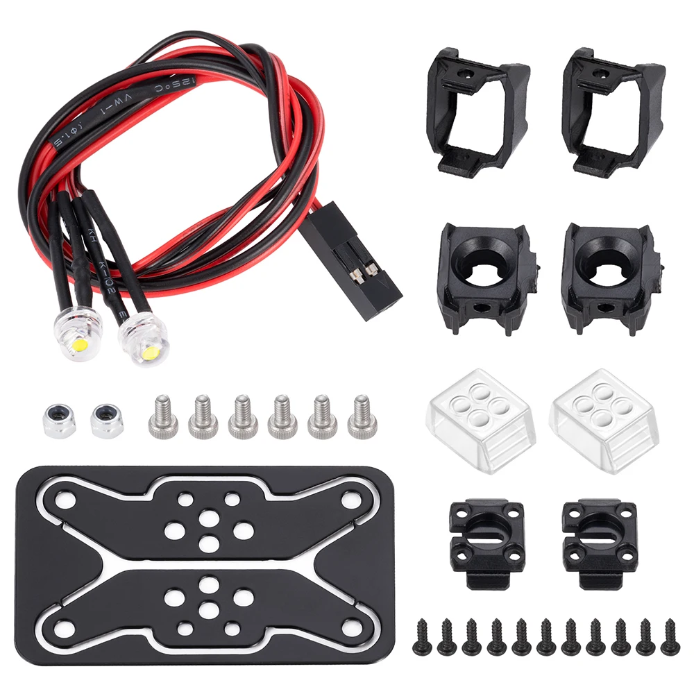 AXSPEED RC Auto Orange/Rot/Weiß LED Strahler 12mm Quadratische lampe Für Axial SCX10 TRX4 1/10 licht DIY Teile – Detail 2