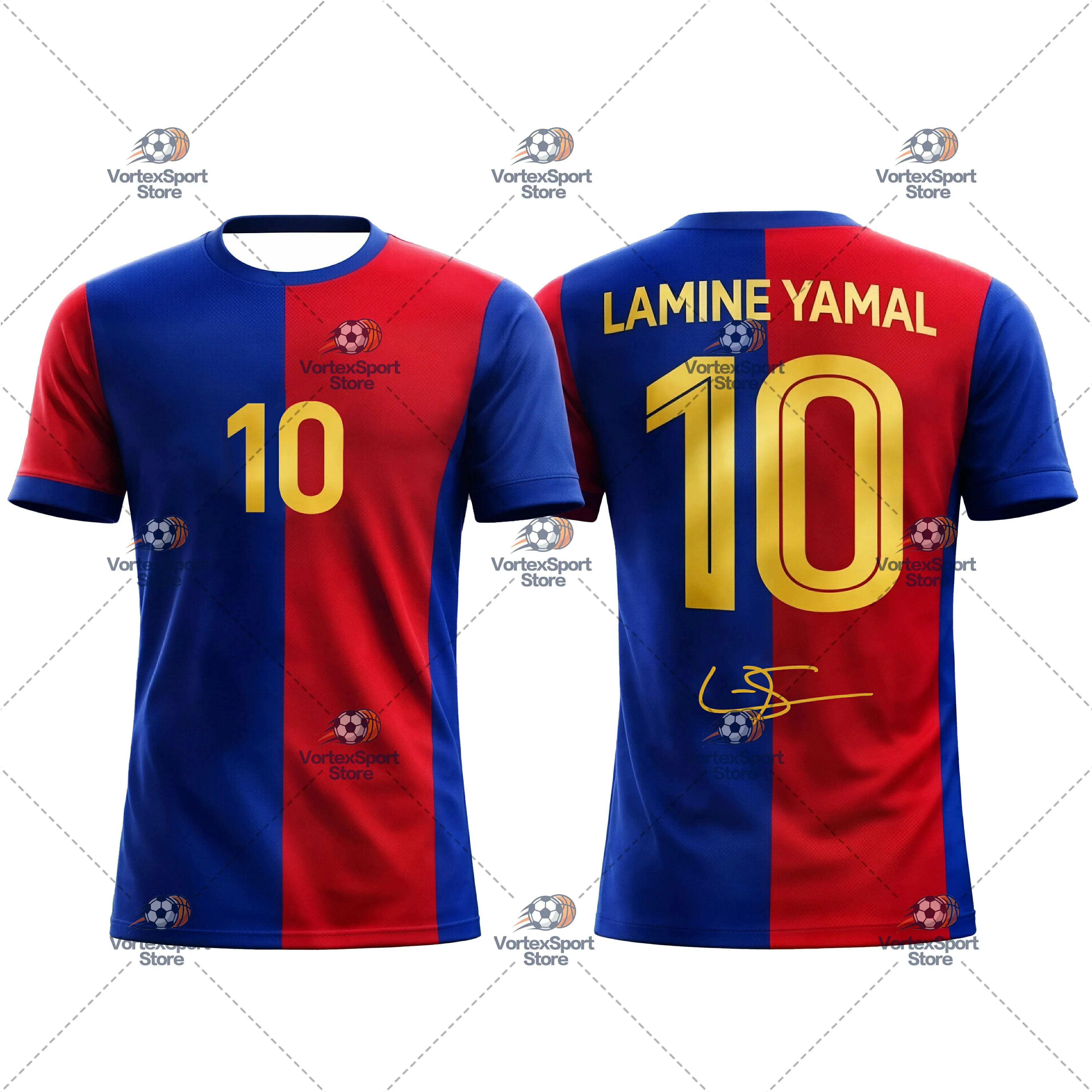 Explosions Kinder- und Herren-Fußballtrikot Spanien Nr. 10, Schnelltrocknend, Alle Größen, Kurzarm, O-Ausschnitt, Yamal Fußball-Fan-Trikot – Detail 4