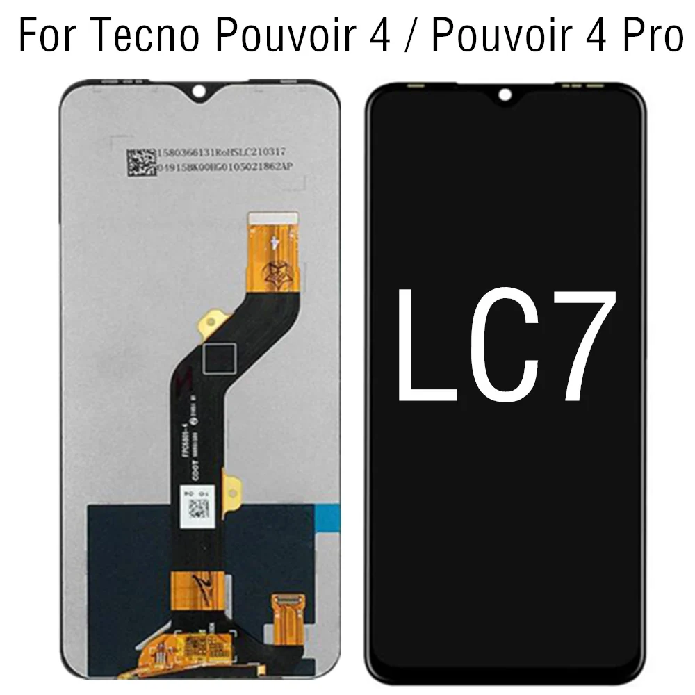 

LCD Display Touch Screen Digitizer Assembly Screen, Fit for Tecno Pouvoir 4 LC7, Pouvoir4 Pro, 7.0"