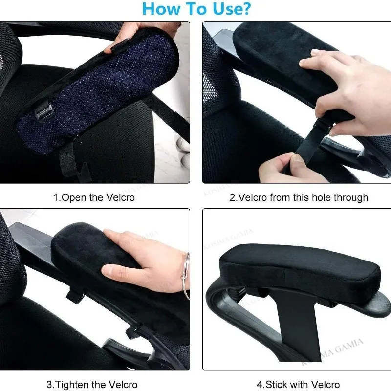 Chair Armrest Cushions Elbow Pillow Pressure Relief Office Chair Gaming Chair Armrest with Memory Foam Armrest Pads image 3
