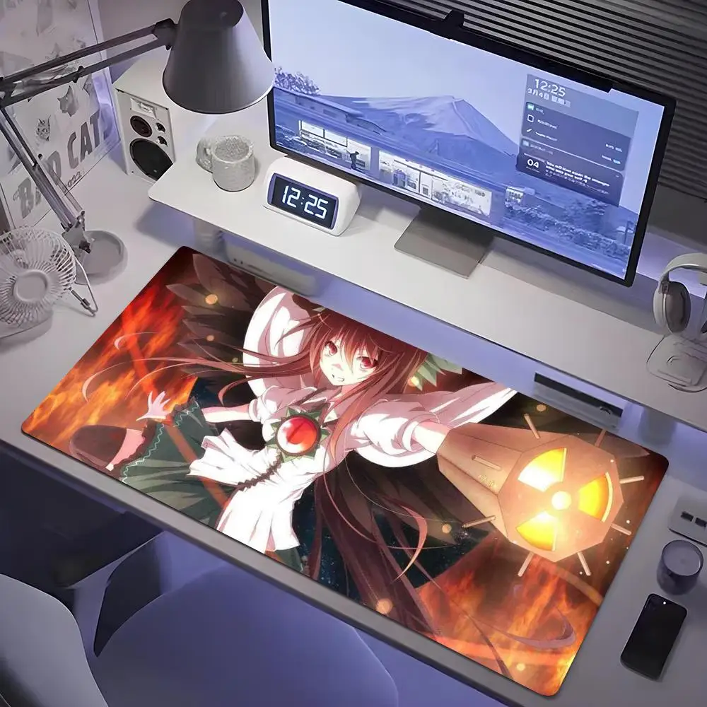 

touhou project utsuho reiuji Mouse Pad Tablet mouse Pad Laptop xl desktop mouse pad, cute HD Rainbow Gaming keyboard pad, csgo