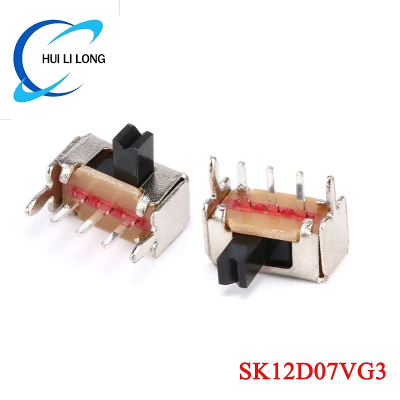 20PCS SS12D00 SS12D00G3 SS12F15G6 SS12F15 Mini Toggle Switch Handle 3/6mm SPDT Slide Switch 1P2T SS12D07G3 SK12D07VG3 SS12F44G5