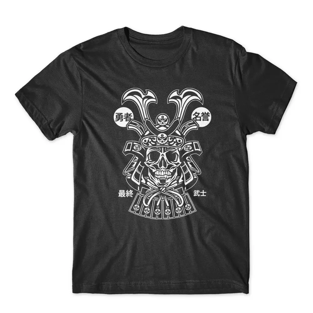 

Cool Design Skull Samurai Helmet T-Shirt. Summer Cotton Short Sleeve O-Neck Mens T Shirt New S-3XL