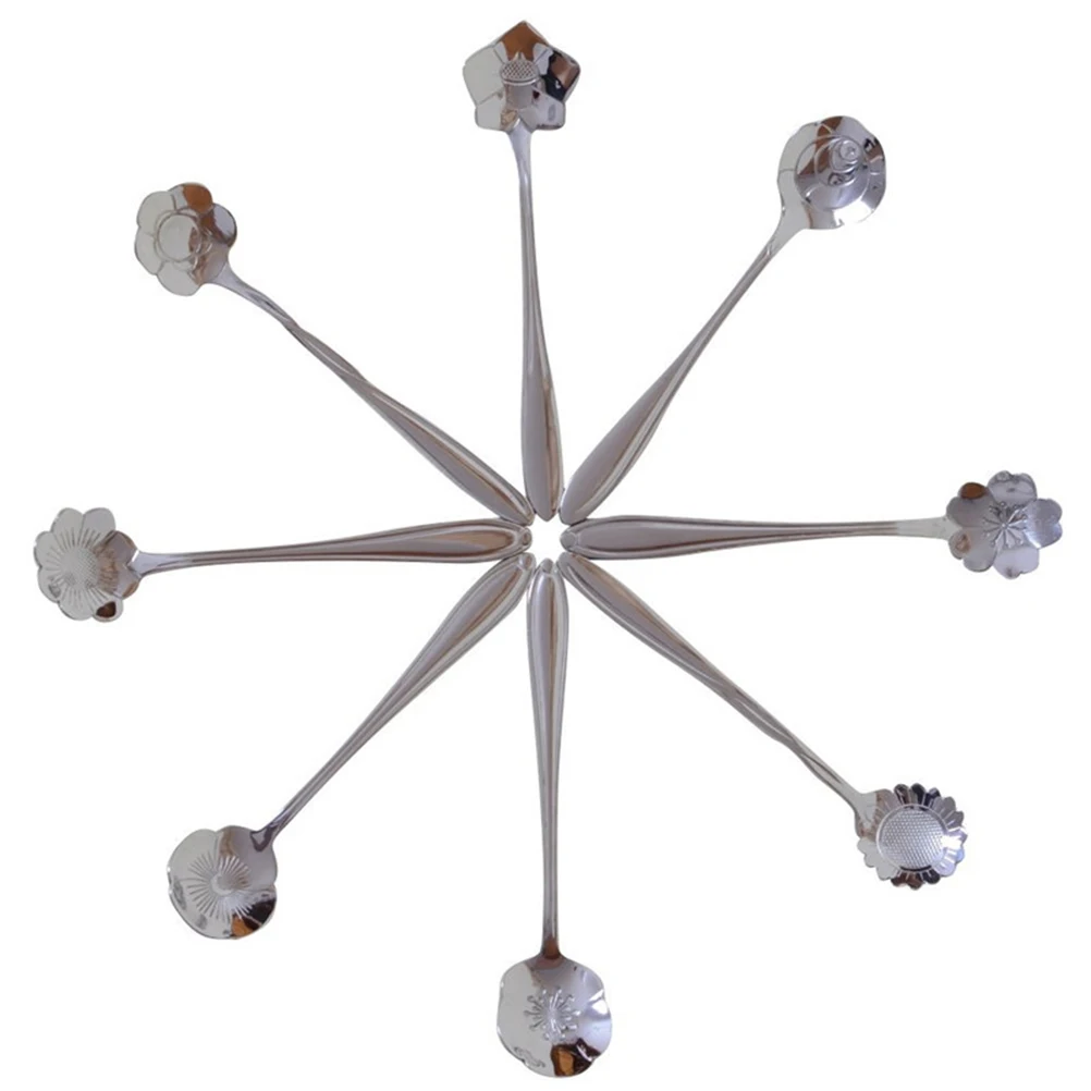 

Flower Spoon Stainless Steel Coffee Spoons Tea Spoon For Household Diy Decorative Tableware Kitchen Bar Tool