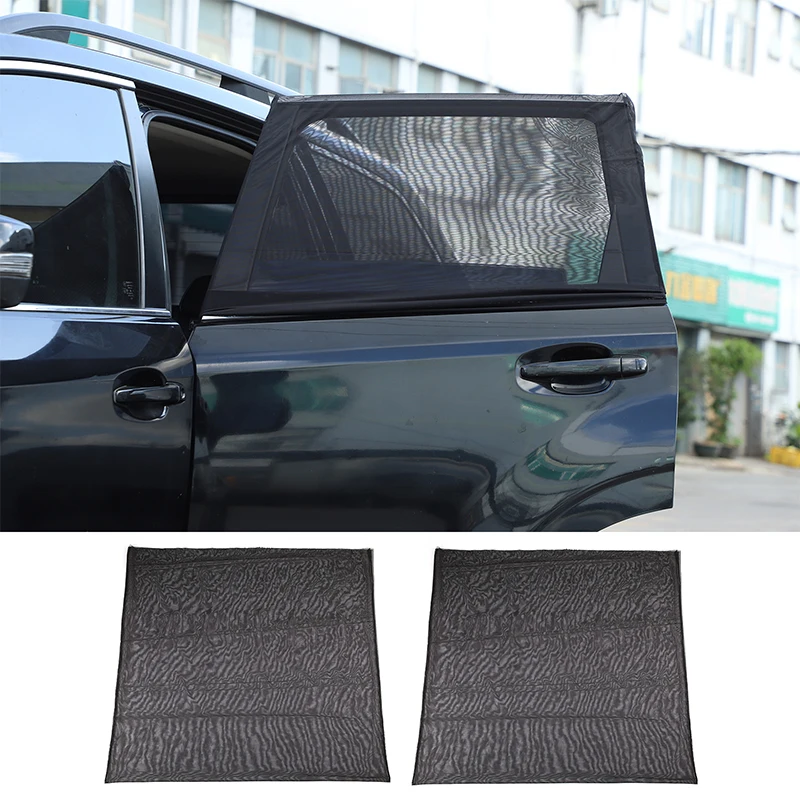 

For 2013-2018 Subaru Forester Elastic Mesh Black Car Rear Door Bug Net Car Exterior Protection Refitting Accessories 2Pcs