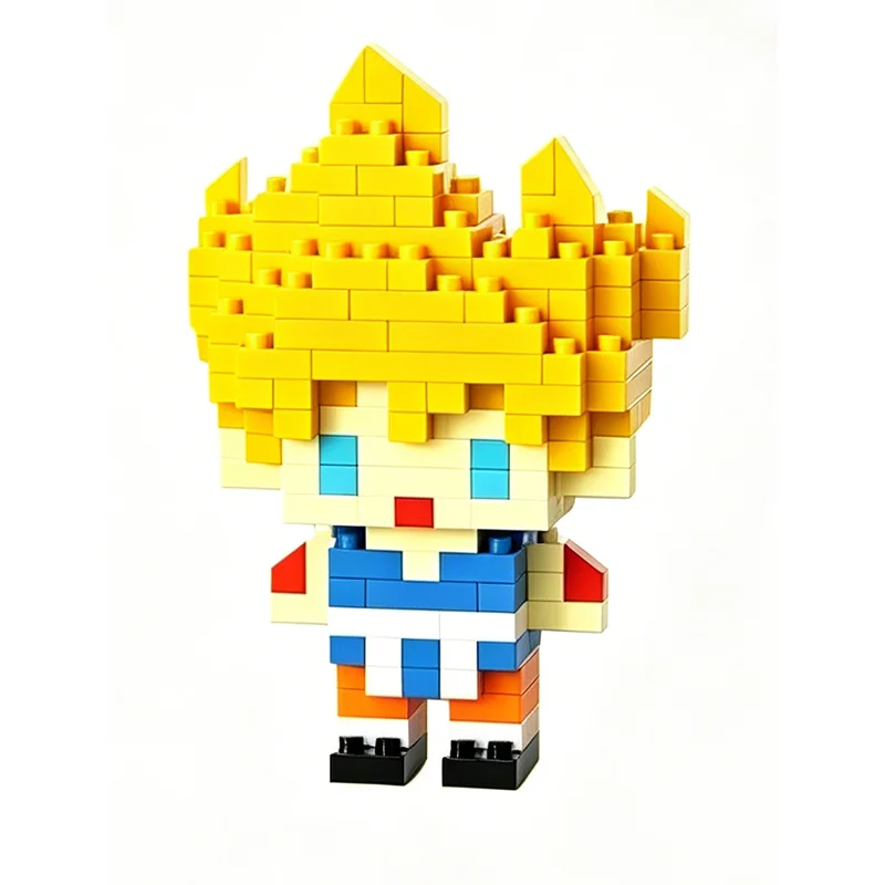 Dragon Ball Z Mini Micro Small Particle Building Blocks Goku Super Saiyan Figurines Anime Decor Toy Gift for Kids Model - view 3