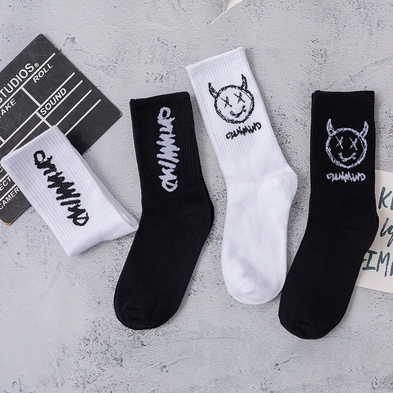 5 쌍 남자 양말 세트 만화 재미 있은 맞춤형 유행 다목적 중간 튜브 양말 편안한 냄새 증거면 양말