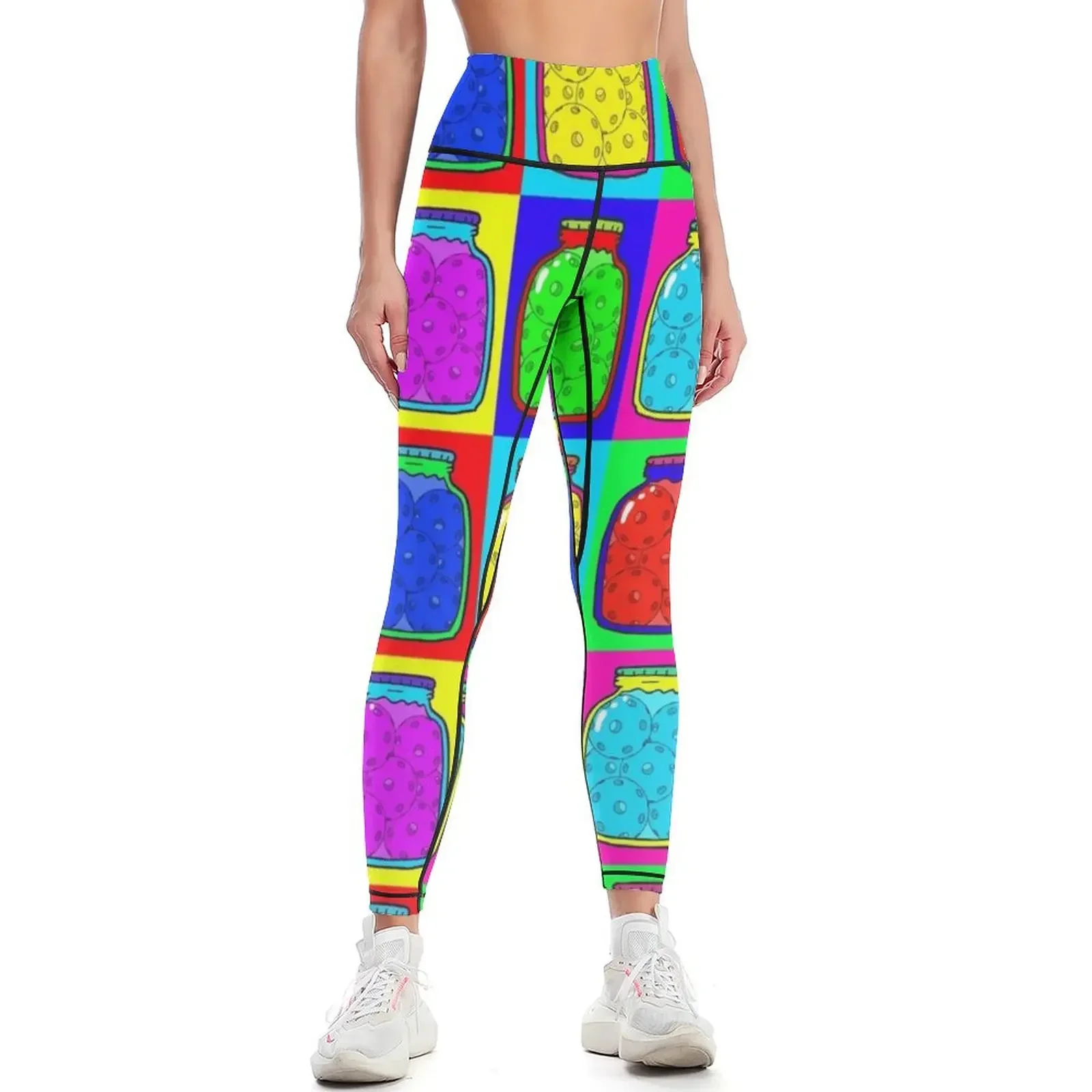 

Vintage Pickleball Kitchen Jars Leggings sporty woman push up Sportswear woman gym flared leggins push up woman Womens Leggings