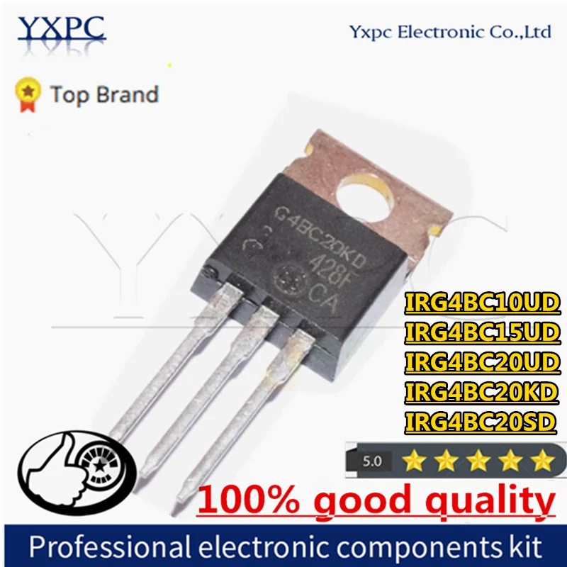 5 piezas IRG4BC10UD, IRG4BC15UD, IRG4BC20UD, IRG4BC20KD, IRG4BC20SD, G4BC10UD, G4BC15UD, G4BC20UD, G4BC20KD, G4BC20SD TO-220