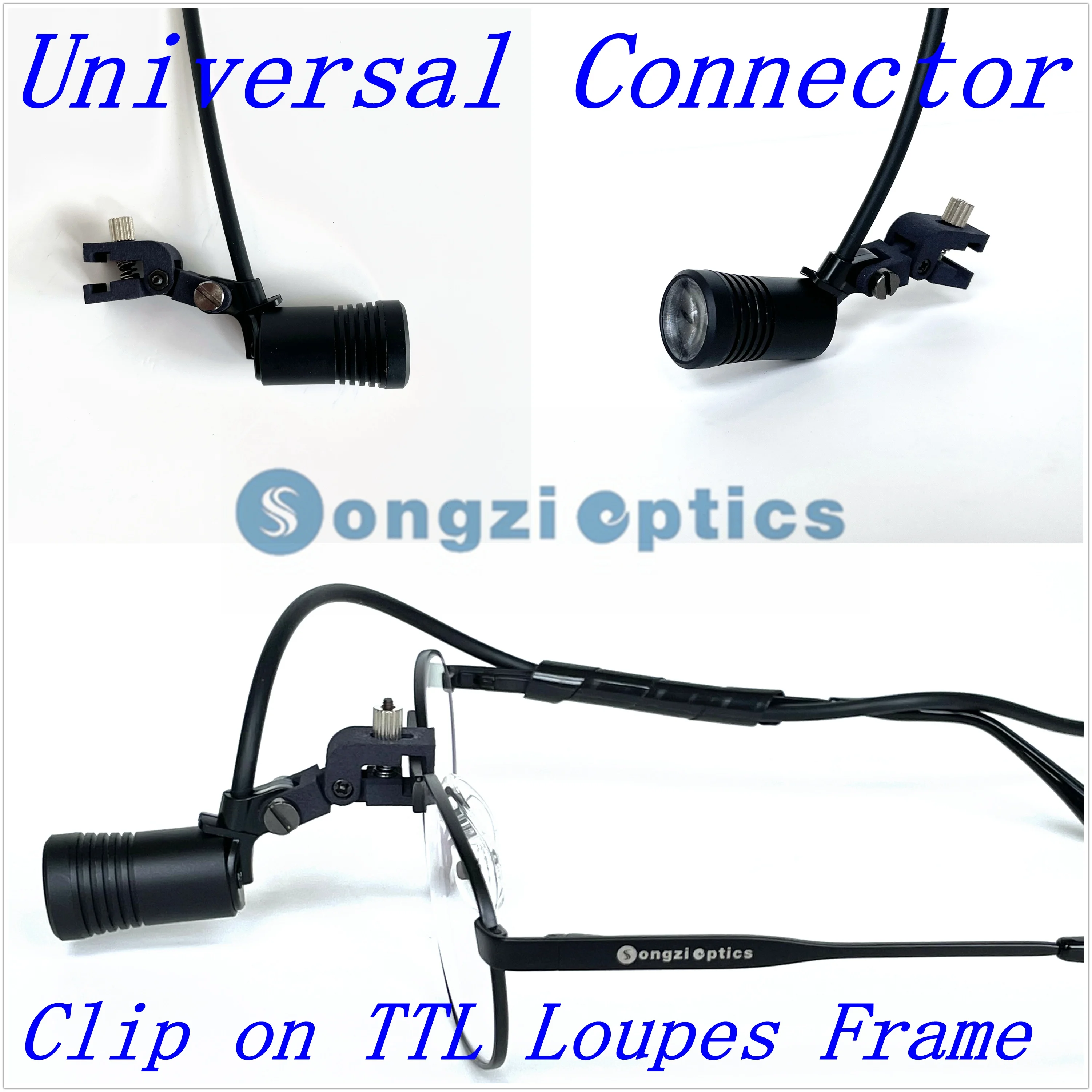 Songzi Optics Max 90,000 Lux@20cm SZ08C Clip Up Surgical Dental Headlight Medical Headlamp 10 Hrs Battery