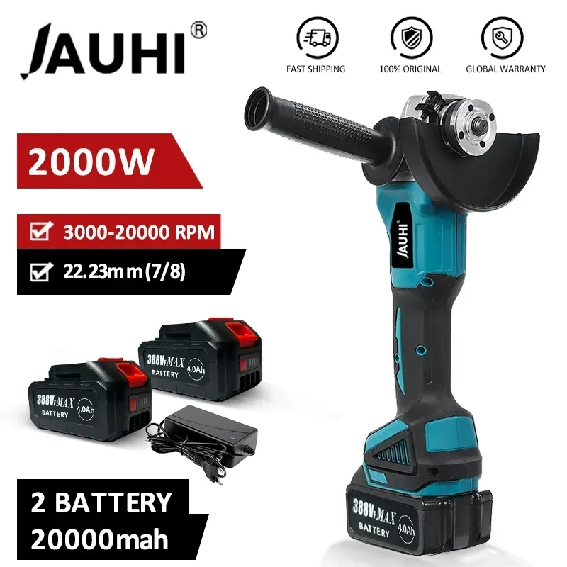 JAUHI 125MM 4 Gear Brushless Electric smerigliatrice angolare macchina da taglio utensile elettrico con batteria Makita 18V per strumenti di