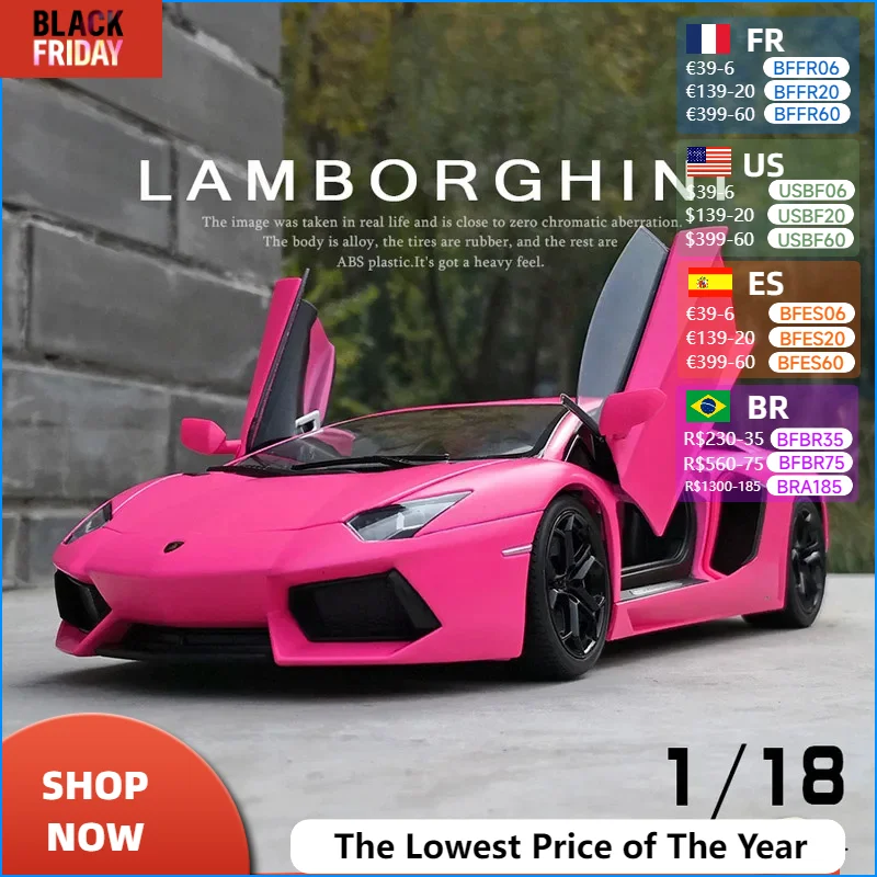 Welly 1:18 Lamborghini Aventador LP700-4 Alloy Sports Car Model Diecast Metal Toy Car Model Simulation Collection Childrens Gift