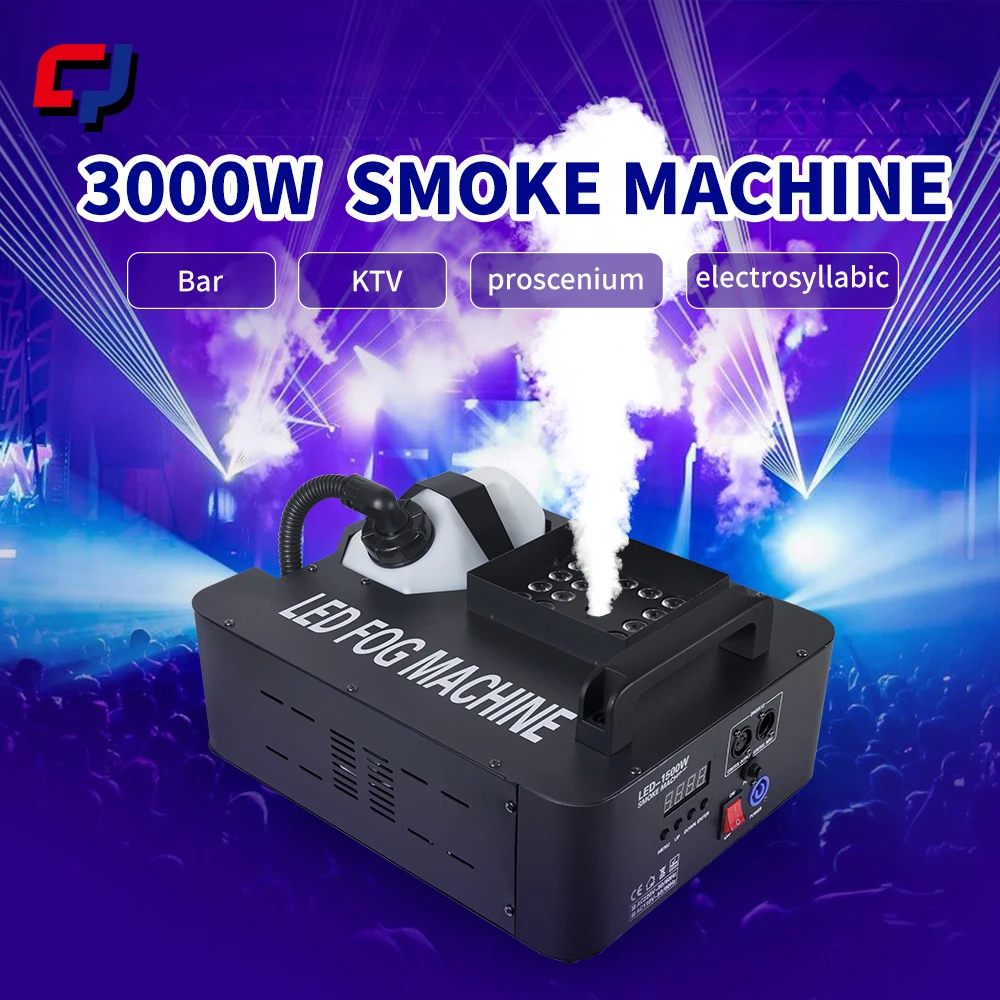 

3000W Smoke Machine LED 1500W Fog Machine DMX512 Professional Vertical Fogger For Disco Party Wedding Stage Smoke Equipment