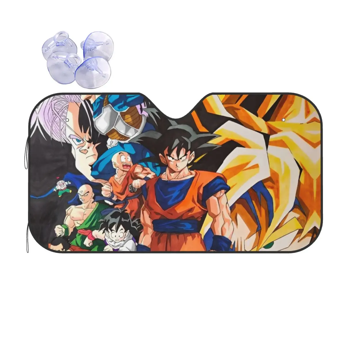 Anime Dragon Ball Z Son Goku Windshield Sunshade Novelty Car Front Windshield 76x140cm Sun Visor Car-covers