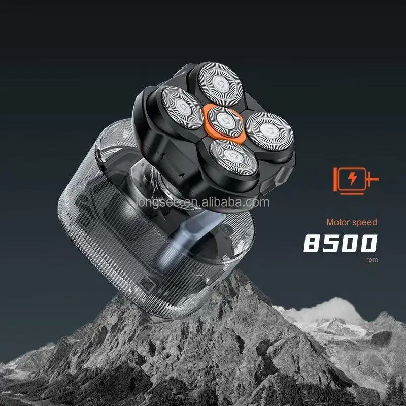 

2026 New ModelFactory 5 Head Mini Electric Shaver Pocket Size Waterproof Head Electric Shaver Bald Machine Hair Shaver Se