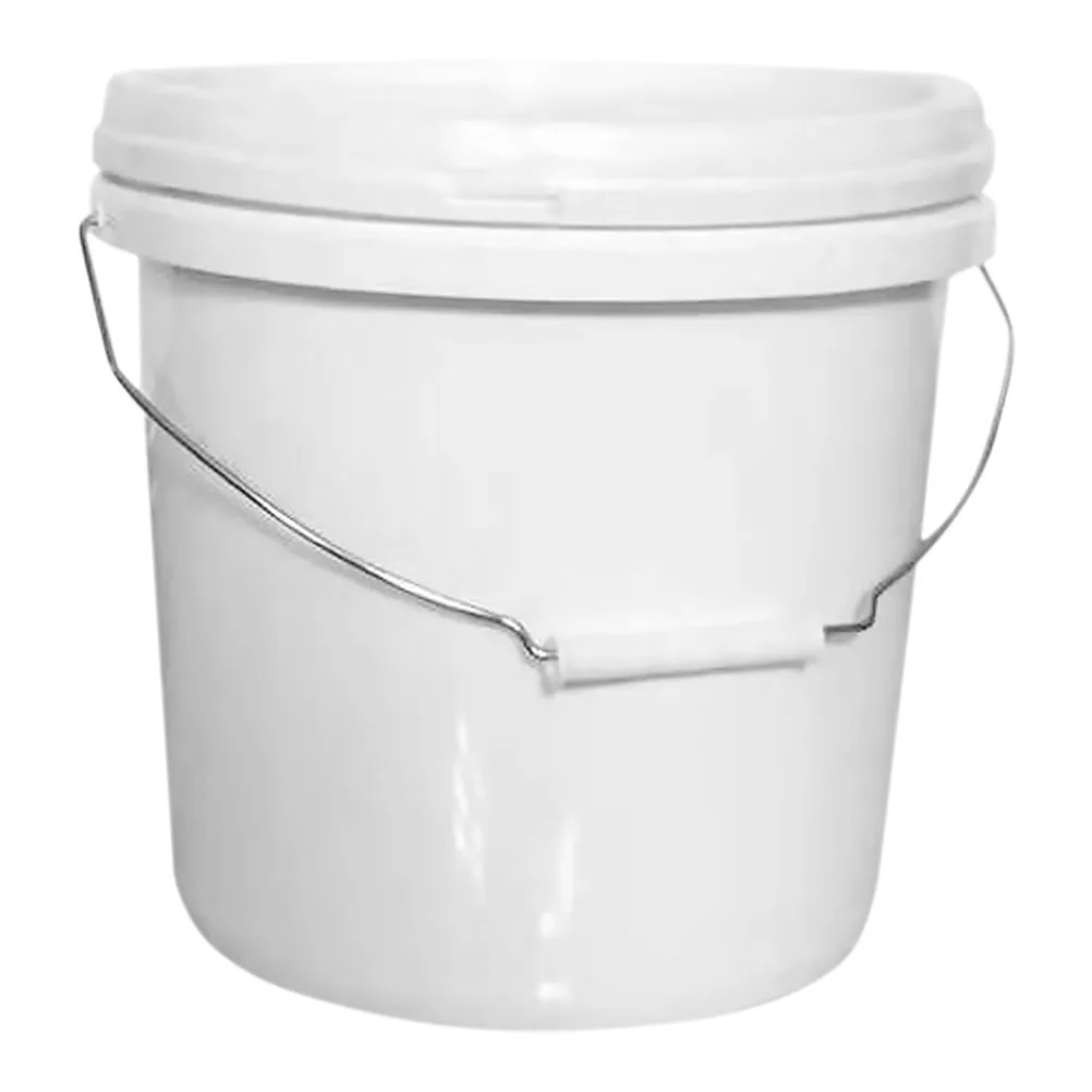 

Plastic Bucket Thickened Sealing Barrel 5L White Spiral Lid Portable Storage Container Home Garden Wash Bucket Smooth